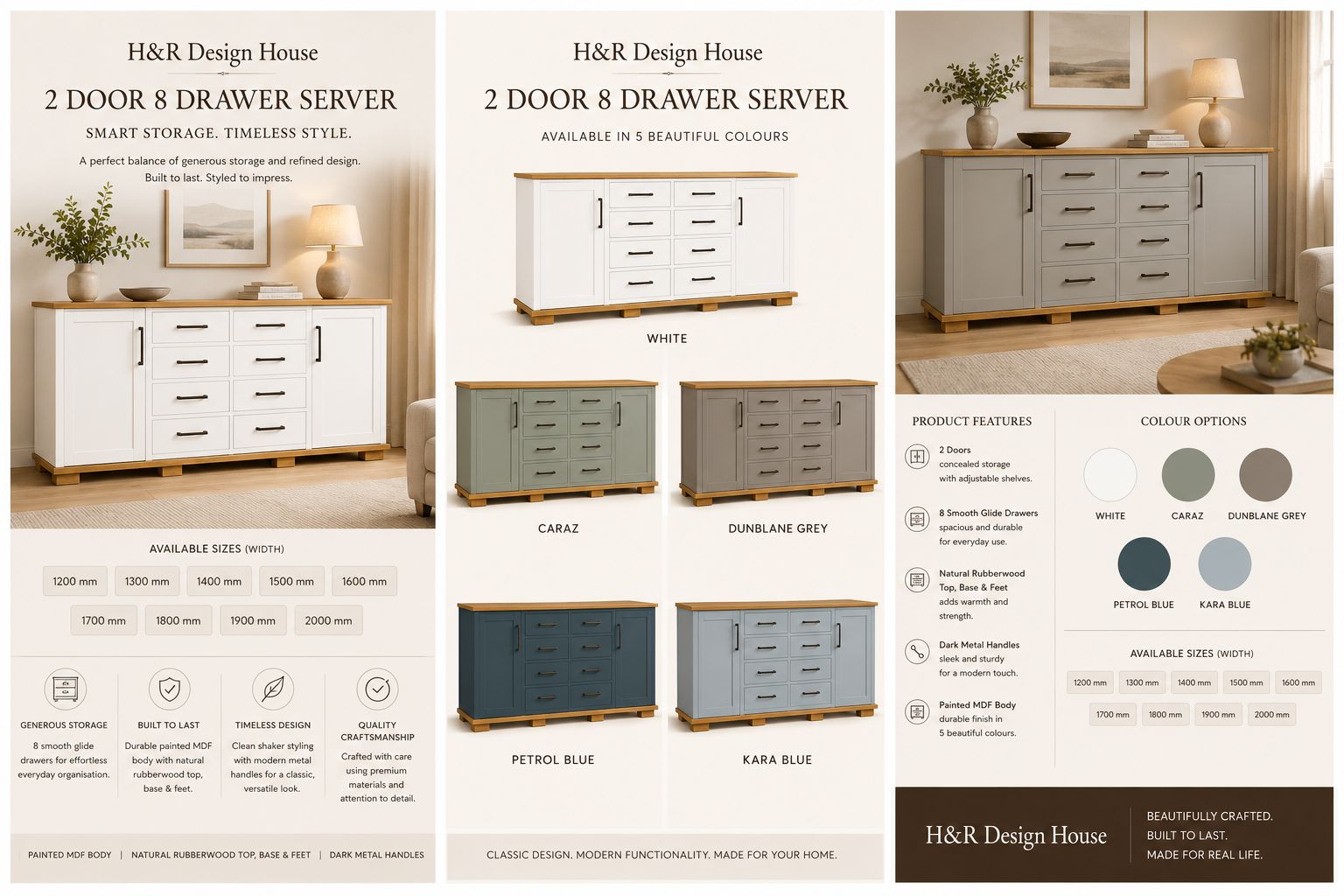 2 Door 8 Drawer Server - Nuglo - Image 13