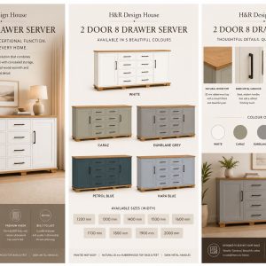 2 Door 8 Drawer Server - Nuglo