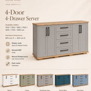 4 Door 4 Drawer Server - Nuglo